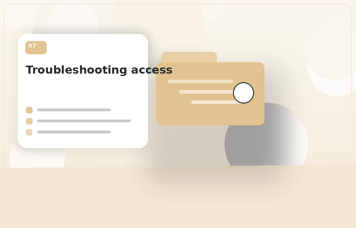 Original editorial scene of troubleshooting access, part 1